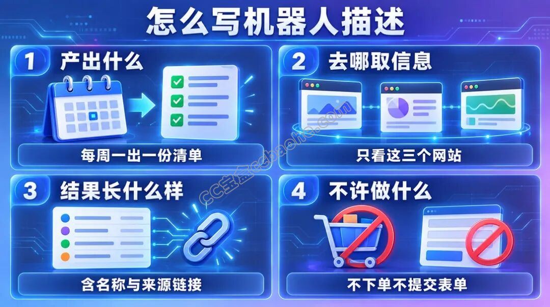 Bot 描述的四个要素