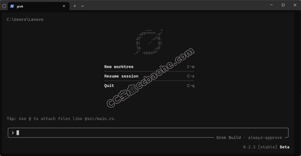 Grok Build操作界面