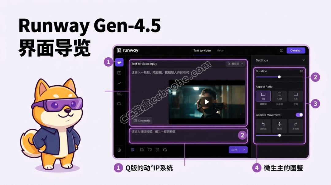 Runway Gen-4.5 界面导览