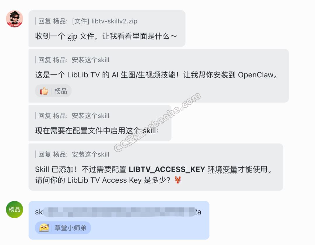 复制Access Key